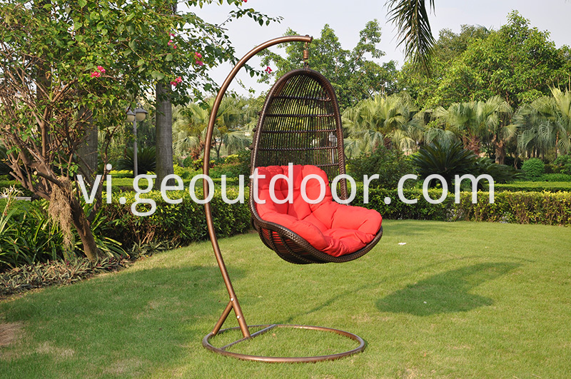 Garden PE Rattan Swing Set